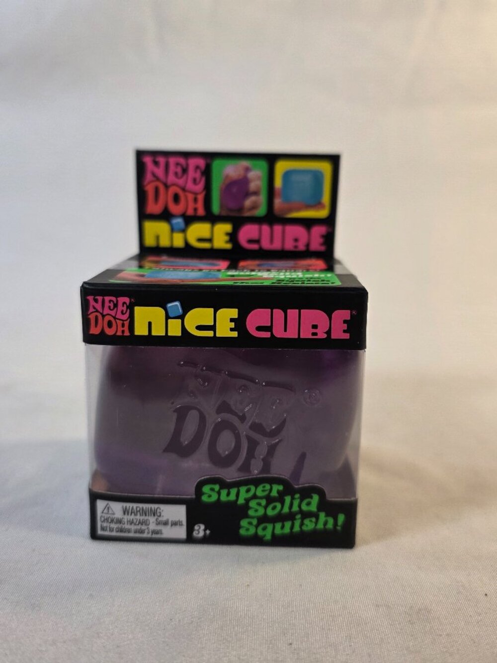Nee Doh Nice Cube Super Solid Squish NIB Squishy Fun Color Pink